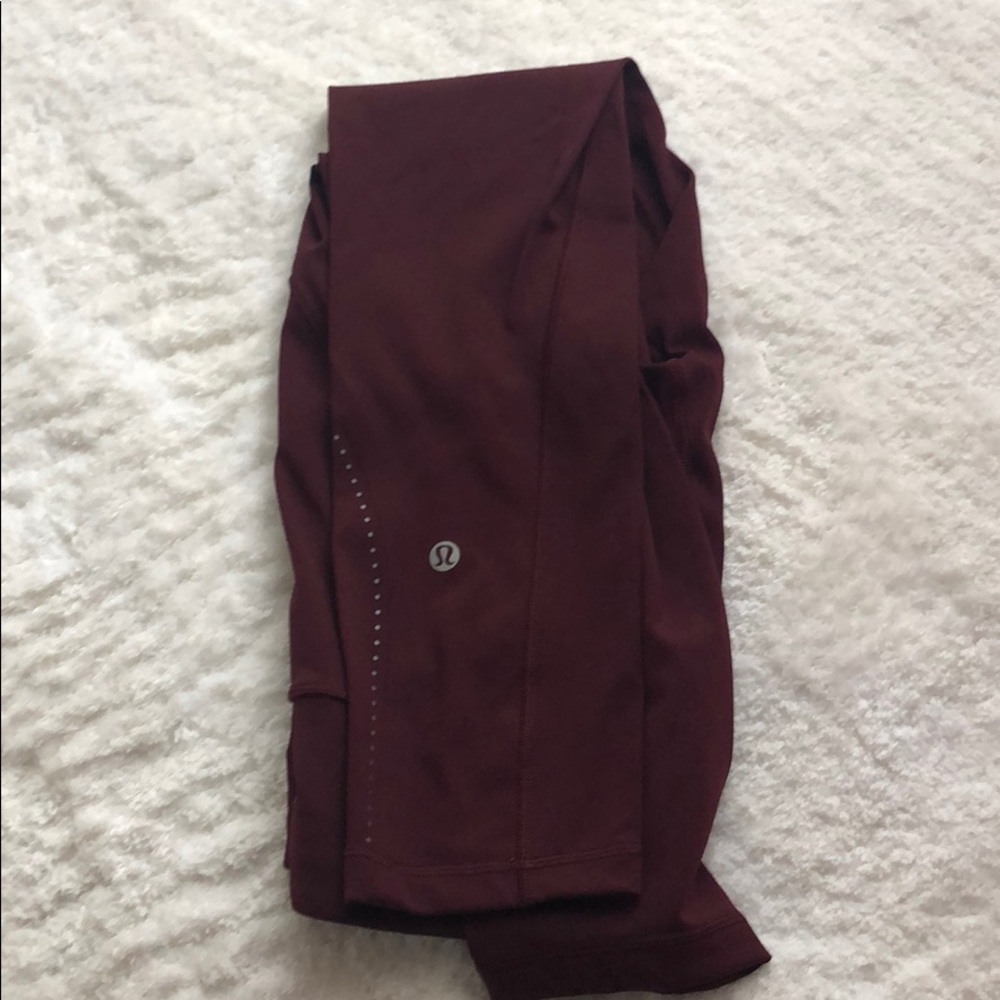 Maroon Lululemon Leggings